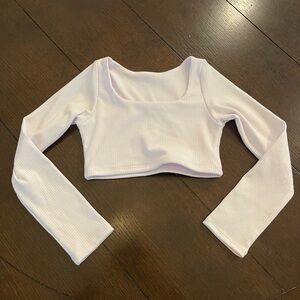 Tiger Friday Honest Long Sleeve Crop Top - White